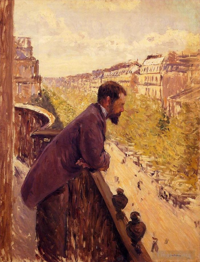 Gustave Caillebotte Oil Painting - The Man on the Balcony