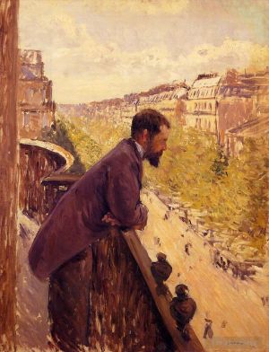 Artist Gustave Caillebotte's Work - The Man on the Balcony