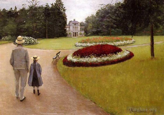 Gustave Caillebotte Oil Painting - The Park on the Caillebotte Property at Yerres