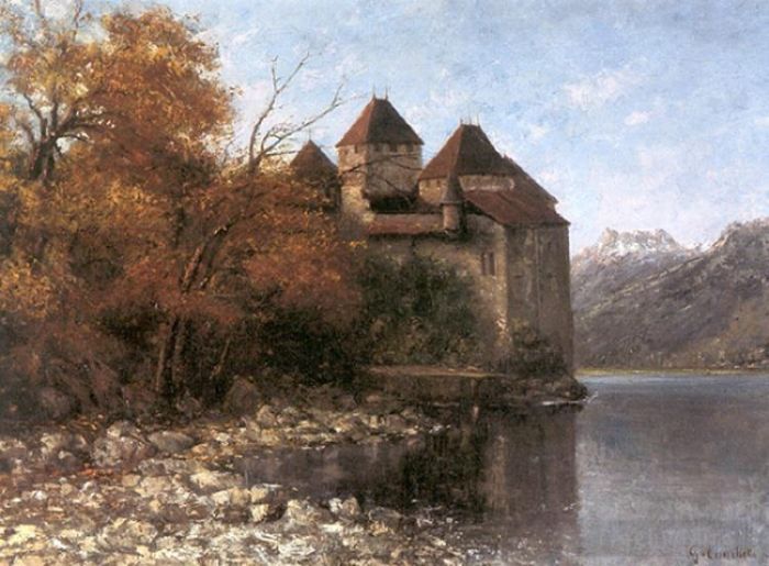 Gustave Courbet Oil Painting - Chateau de Chillon