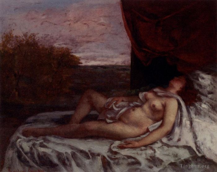 Gustave Courbet Oil Painting - Femme Nue Endormie