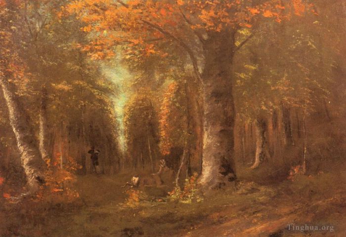 Gustave Courbet Oil Painting - La Foret En Automne