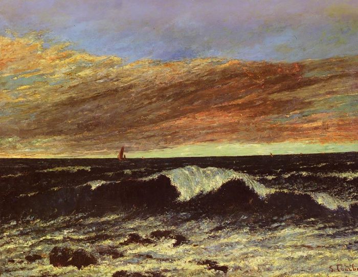Gustave Courbet Oil Painting - La Vague