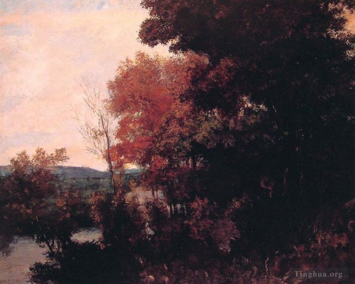 Gustave Courbet Oil Painting - Lisiere de foret
