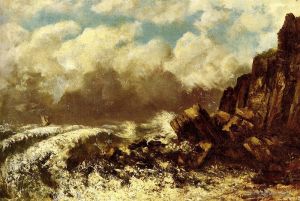 Artist Gustave Courbet's Work - Marine A Etretat