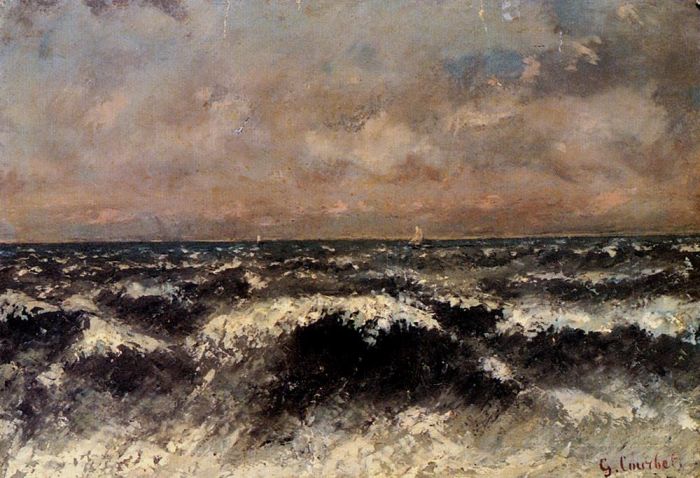 Gustave Courbet Oil Painting - Marine