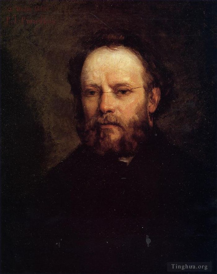 Gustave Courbet Oil Painting - Portrait of Pierre Joseph Proudhon