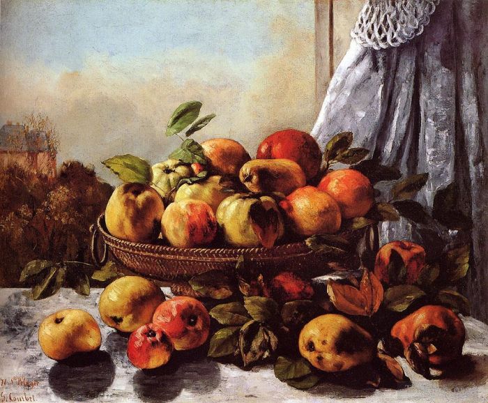 Gustave Courbet Oil Painting - Still Life Fruit