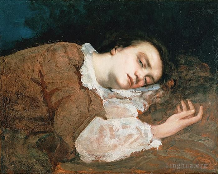 Gustave Courbet Oil Painting - Study for Les Demoiselles des bords de la Seine Ete