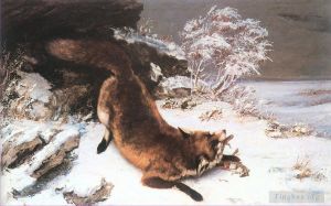 Artist Gustave Courbet's Work - The Fox in the Snow