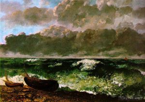 Artist Gustave Courbet's Work - The Stormy Sea or The Wave