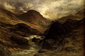 Artist Gustave Dore's Work - Gorge In The Mountains landscape