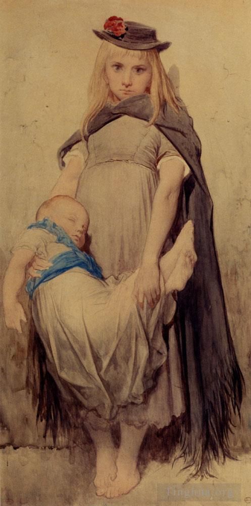 Gustave Dore Various Paintings - Jeune Mendiant