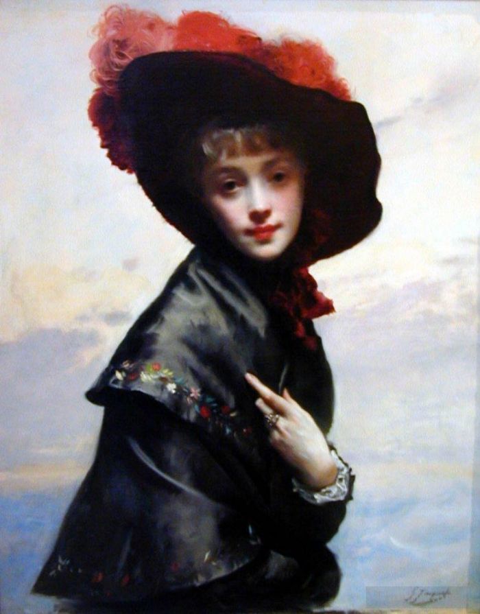 Gustave Jacquet Oil Painting - La Coquette