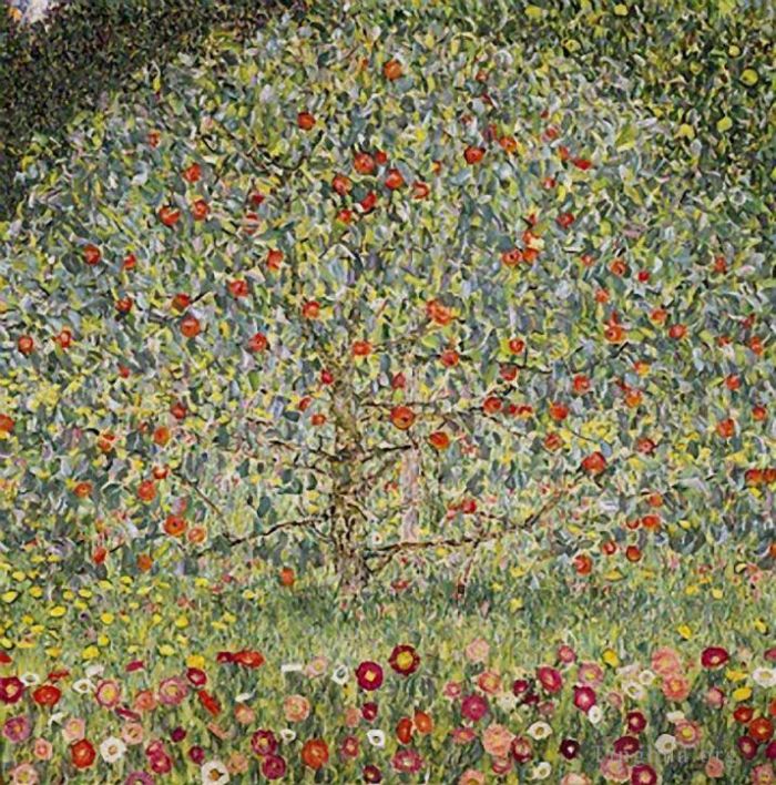Gustave Klimt Oil Painting - Apple Tree I