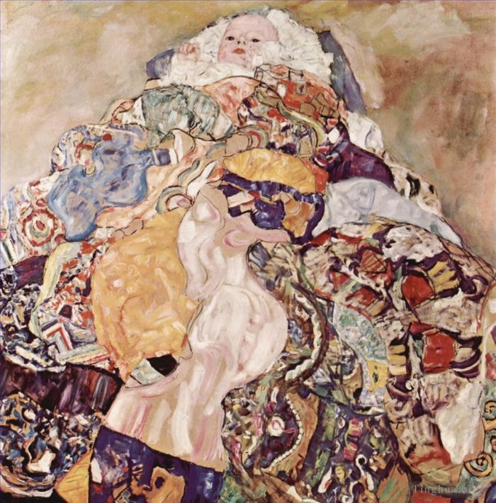 Gustave Klimt Oil Painting - Baby 3