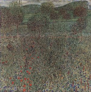 Artist Gustave Klimt's Work - Blooming field