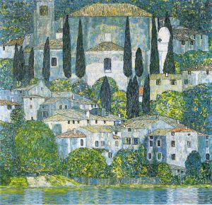 Artist Gustave Klimt's Work - Chruch in Cassone