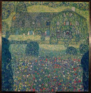 Artist Gustave Klimt's Work - Country House by the Attersee
