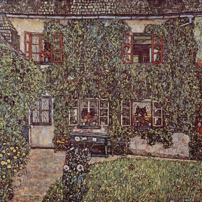 Gustave Klimt Oil Painting - Das Hausvon Guardaboschi