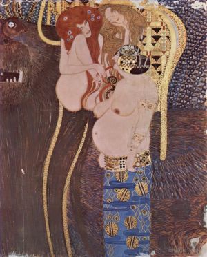 Artist Gustave Klimt's Work - Der Beethovenfries Wandgemaldeim Sezessionshausin Wienheuteosterr 2