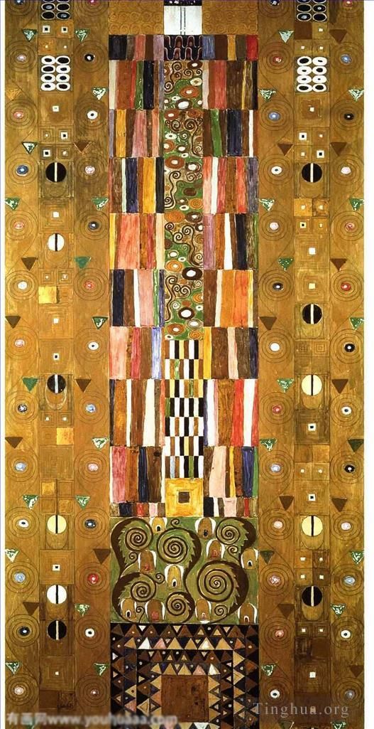 Gustave Klimt Oil Painting - Design for the Stocletfries