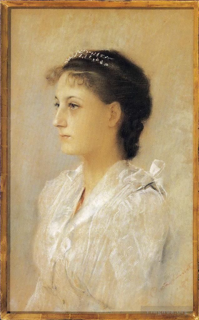 Gustave Klimt Oil Painting - Emilie Floge Aged 17