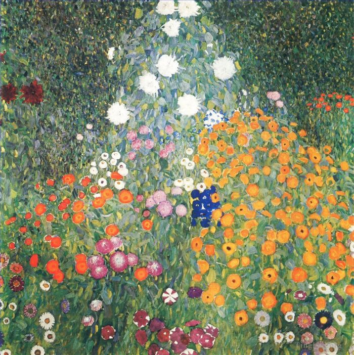 Gustave Klimt Oil Painting - Flower Garden (Farm Garden)