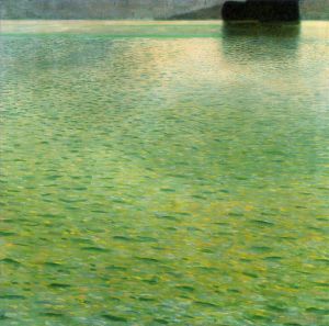 Artist Gustave Klimt's Work - Island in the Attersee