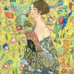 Artist Gustave Klimt's Work - Lady with Fan 2