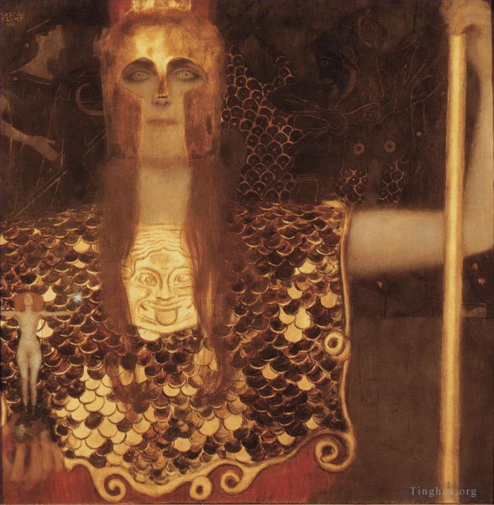 Gustave Klimt Oil Painting - Minerva or Pallas Athena