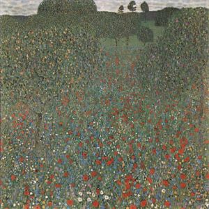 Artist Gustave Klimt's Work - Mohnfeld