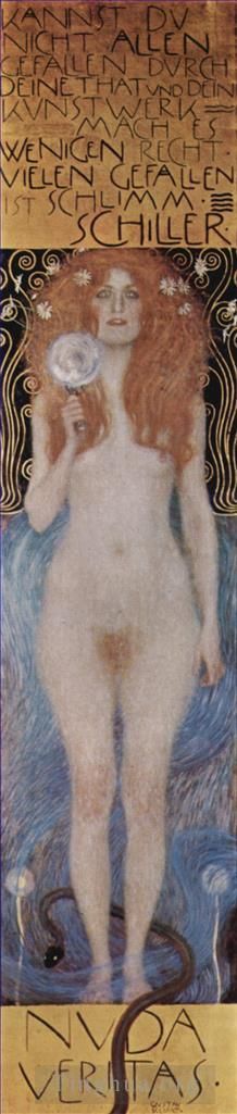 Gustave Klimt Oil Painting - Nuda Veritas