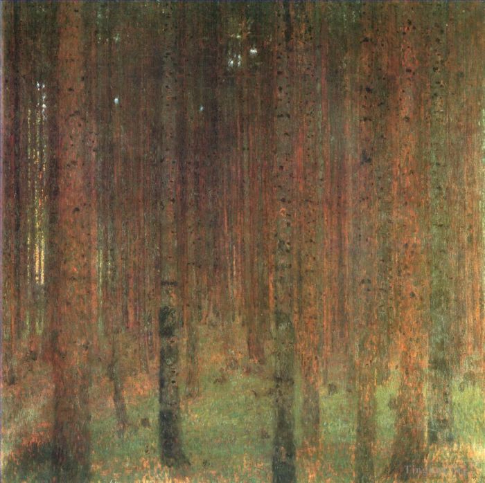 Gustave Klimt Oil Painting - Pine Forest II