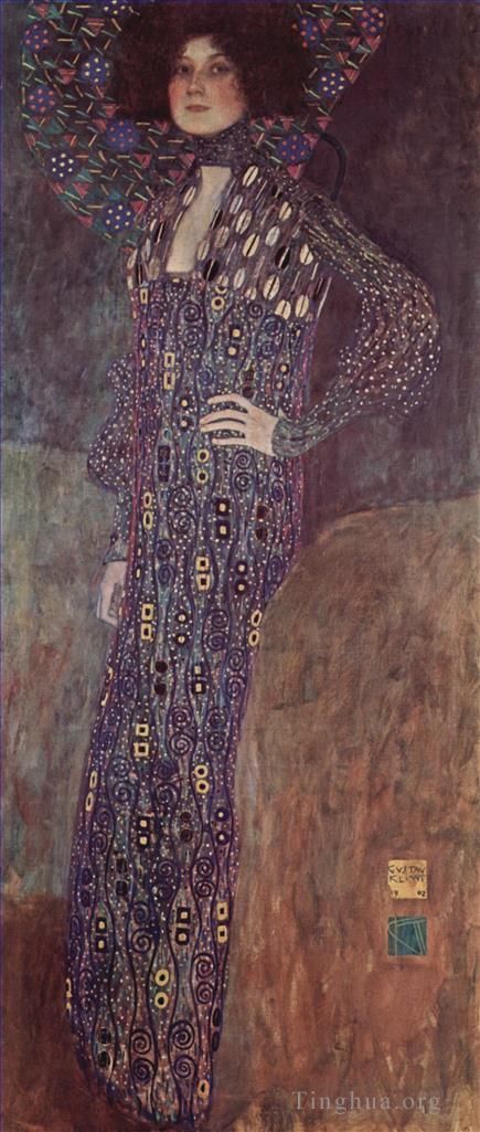 Gustave Klimt Oil Painting - Portrait of Emilie Floge 2