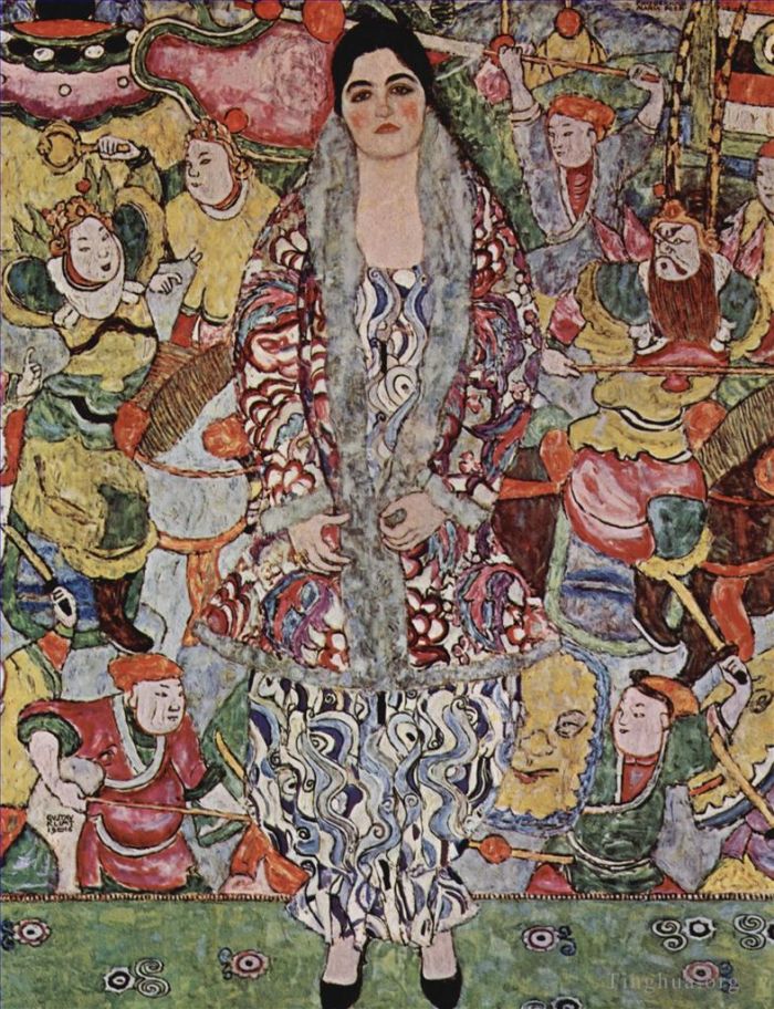 Gustave Klimt Oil Painting - Portratder Friederike Maria Beer