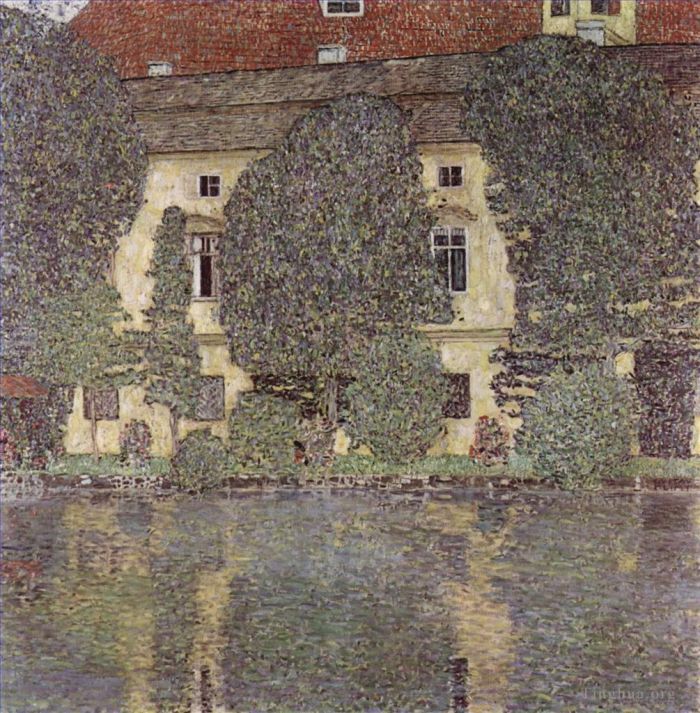 Gustave Klimt Oil Painting - Schlob Kammeram Attersee