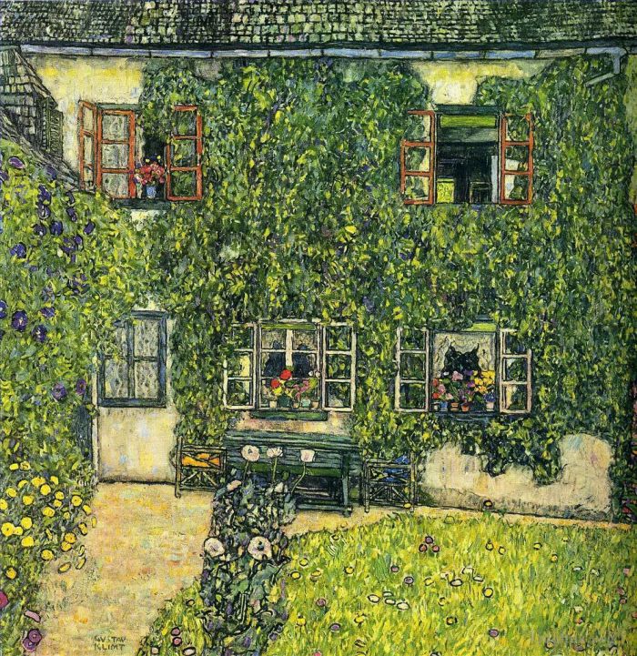 Gustave Klimt Oil Painting - The House of Guardaboschi