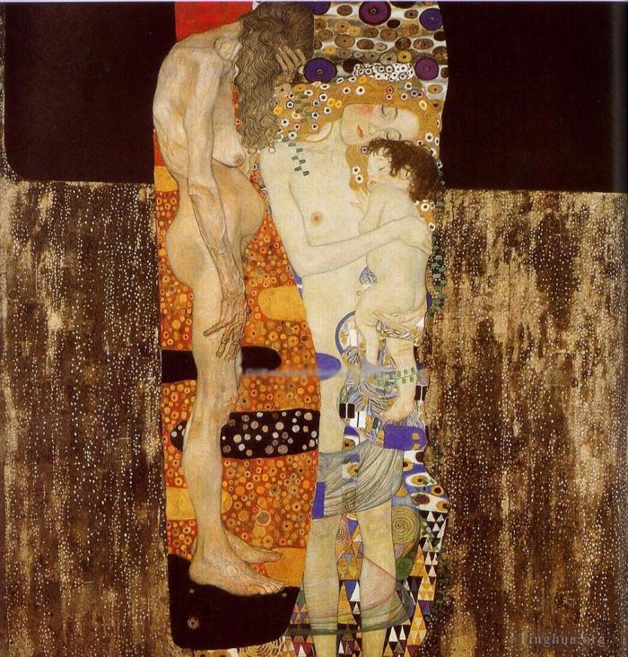 Gustave Klimt Oil Painting - The Three Ages of Woman