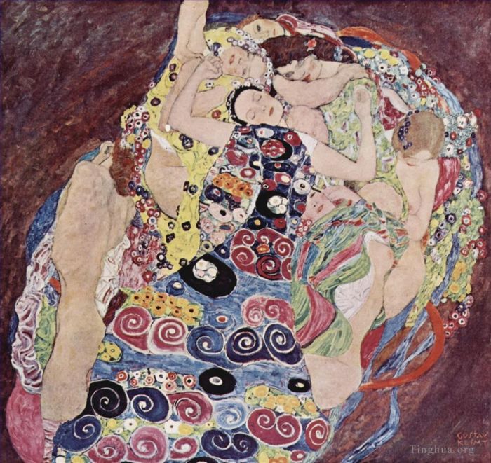 Gustave Klimt Oil Painting - The Virgins