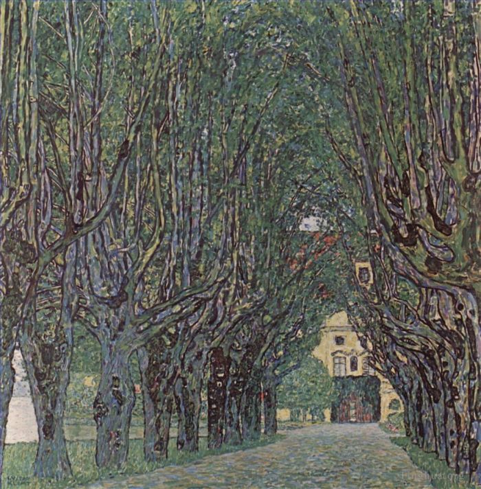 Gustave Klimt Oil Painting - Avenue of Schloss Kammer Park