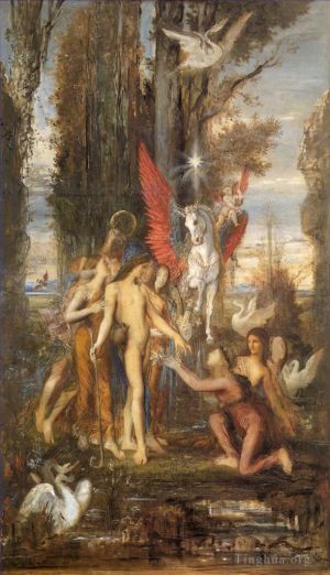 Artist Gustave Moreau's Work - Hesiod and the Muses