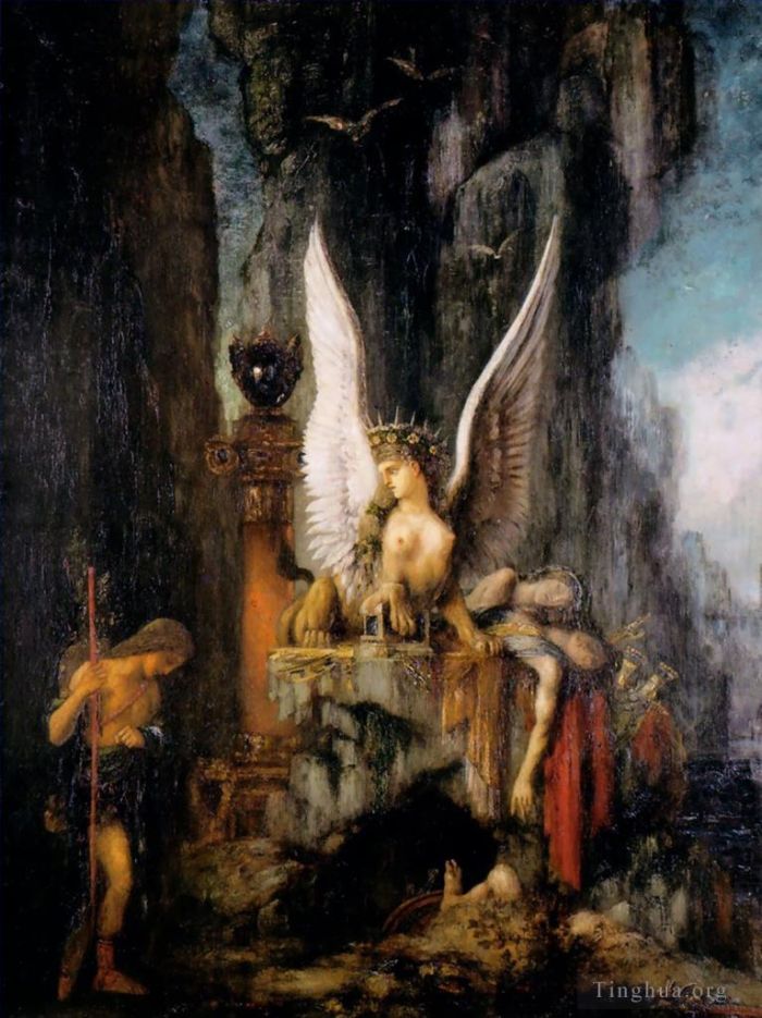 Gustave Moreau Oil Painting - Oedipus the Wayfarer
