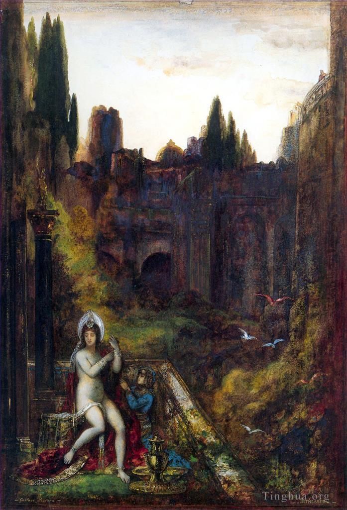 Gustave Moreau Oil Painting - Bathsheba