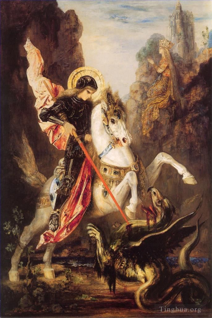 Gustave Moreau Oil Painting - St george
