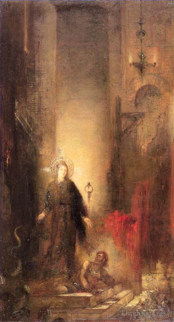 Gustave Moreau Oil Painting - St margaret
