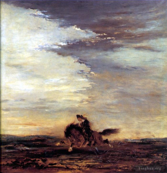 Gustave Moreau Oil Painting - The scottish horseman