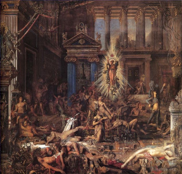 Gustave Moreau Oil Painting - The suitors