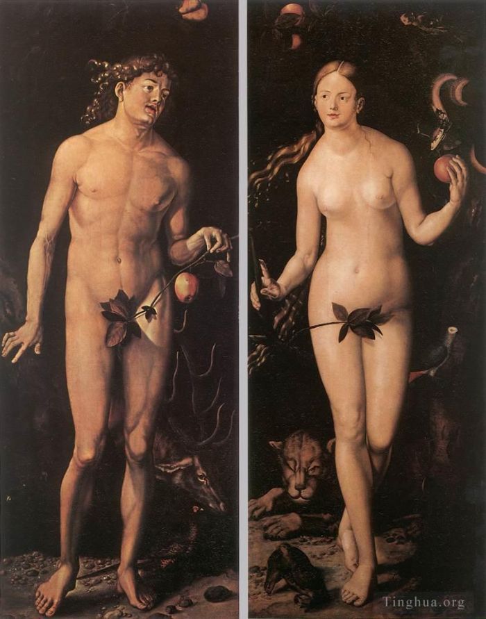 Hans Baldung Oil Painting - Adam And Eve
