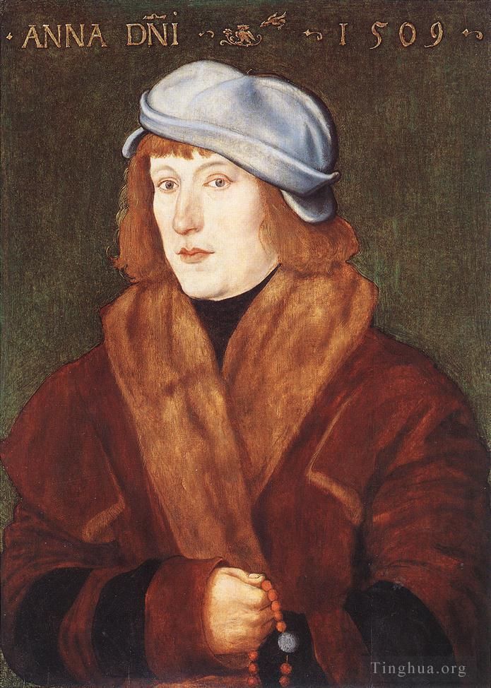 Hans Baldung Oil Painting - Portrait Of A Young man With A Rosary